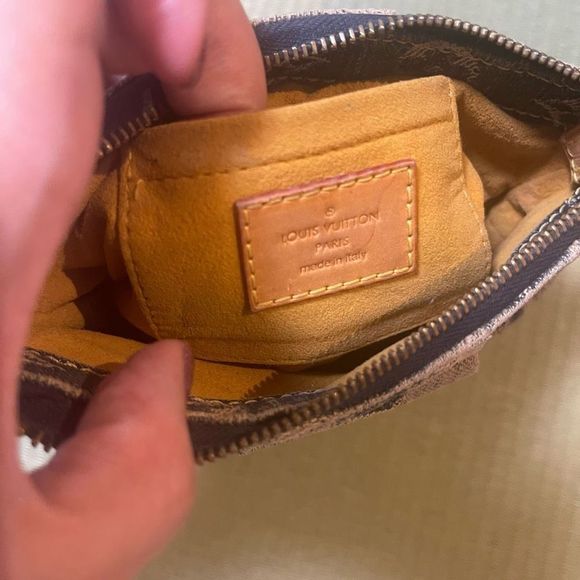 Louis Vuitton Blue Denim Pochette Cosmetic Pouch Monogram Cosmetic Bag - Picture 10 of 11